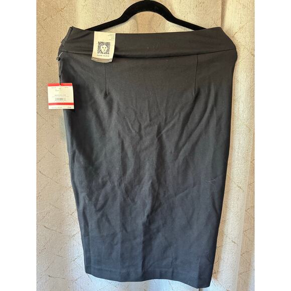 anne klein black skirt with buckle - Picture 3 of 4